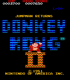 Donkey Kong II - Jumpman Returns (V1.1) (hack) Title Screen